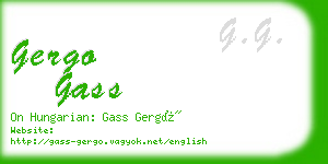 gergo gass business card